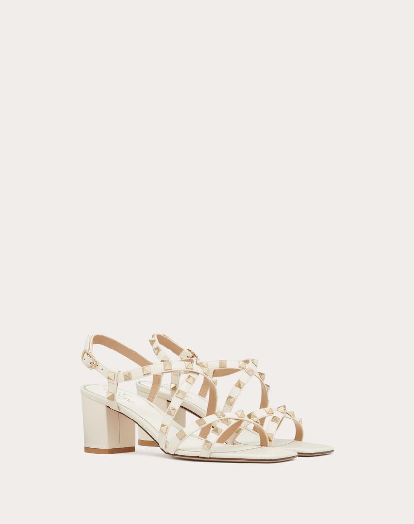 ROCKSTUD CALFSKIN SANDAL WITH STRAPS 60MM - Image 1